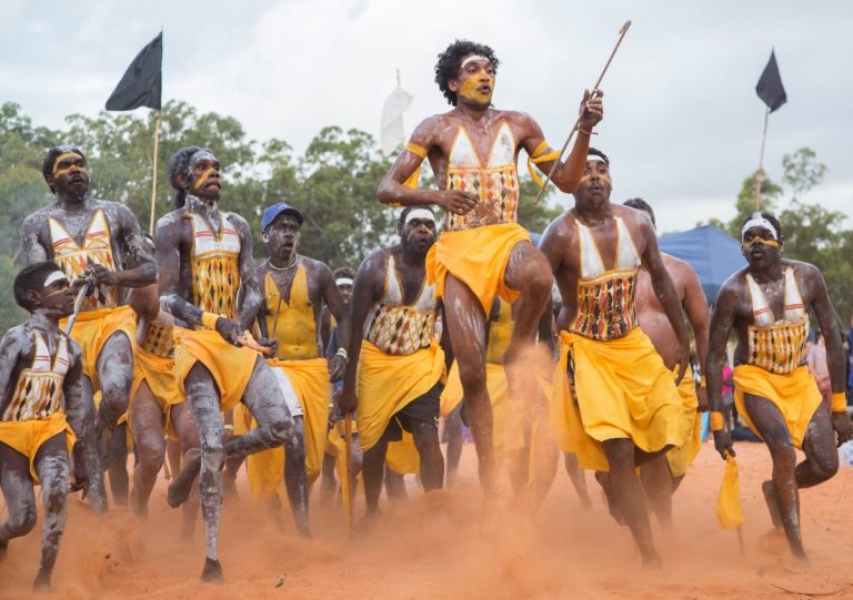 traditional dancers at the garma festival